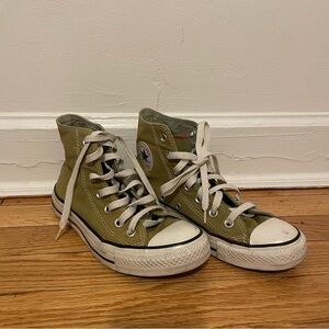 Converse Olive-ish Green High-Top Sneakers